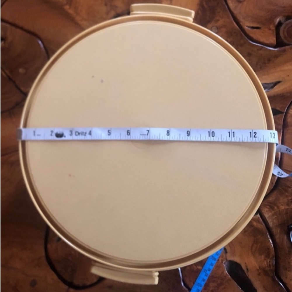 Tupperware Cake Holder Storage Transporter Harvest Gold 3 Pieces - Picture 8 of 8